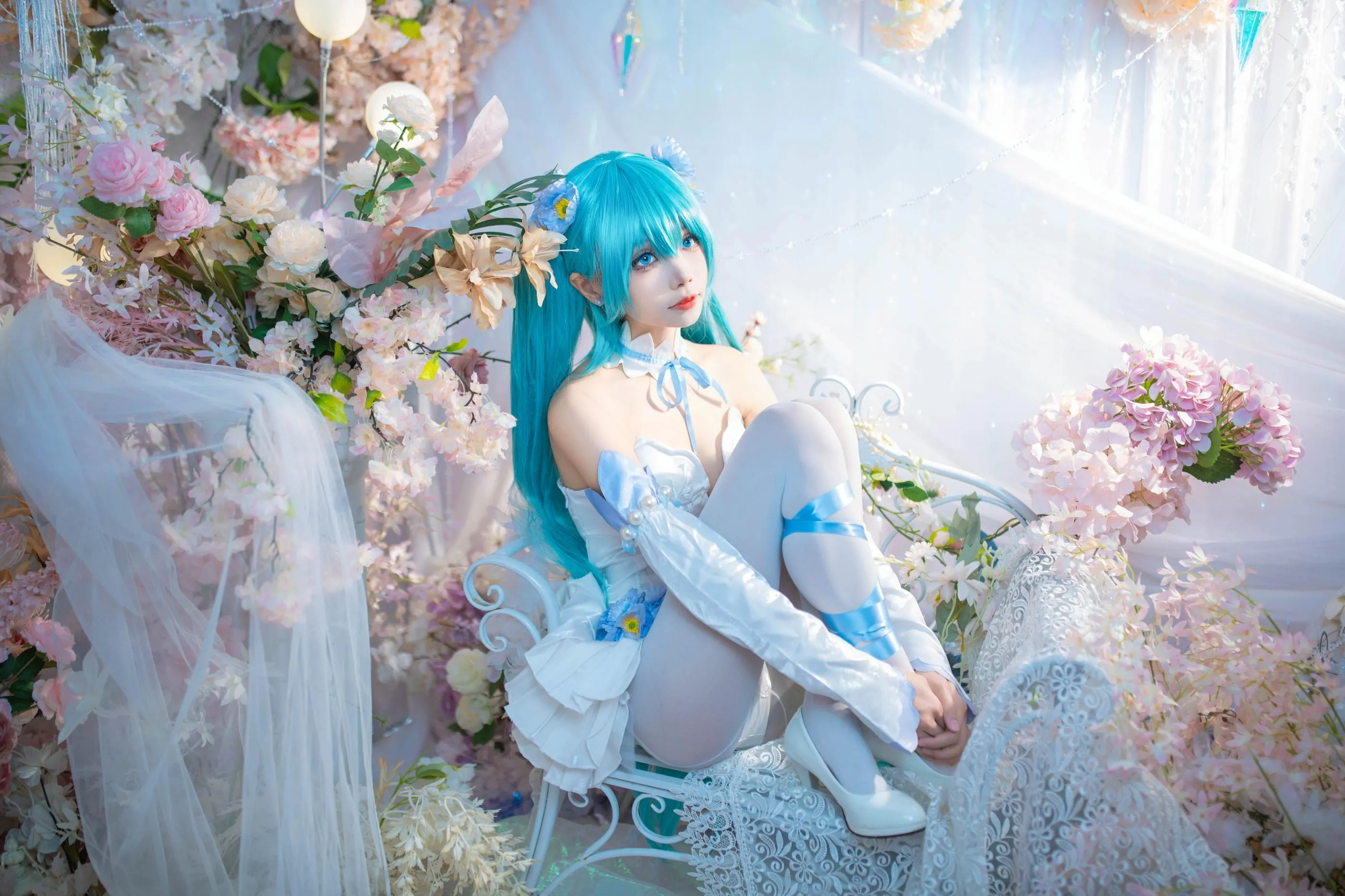 艾西Aiwest – NO.011 初音 粉蝶花 [42P]插图8